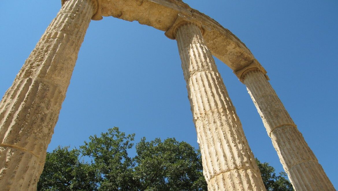 Columns at ancient Olympic Games site